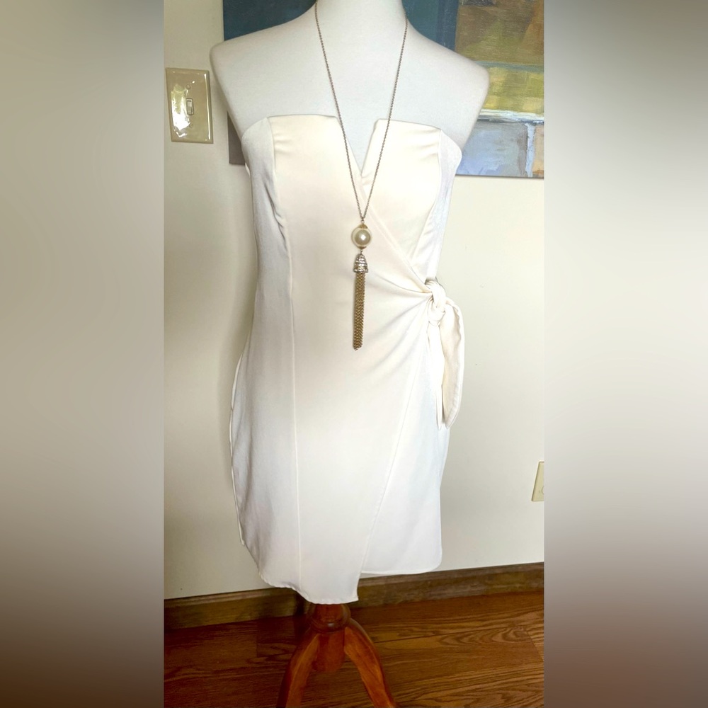 Cream colored strapless dress size small